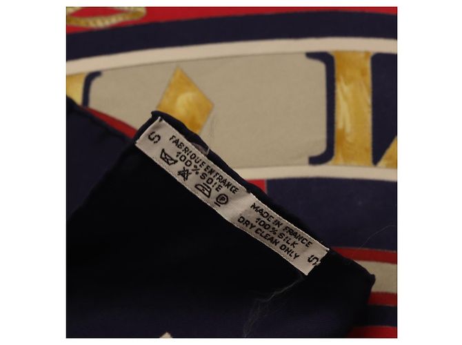 Hermès HERMES Carre 90 Scarf Parmi Les Fleursje Compte Silk Navy - vista 13