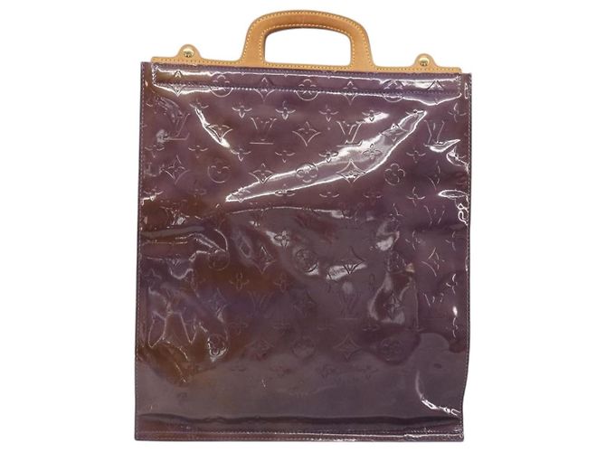 LOUIS VUITTON Monogram Vernis Stanton Tote Bag Purple Viole M91079 - vista 13