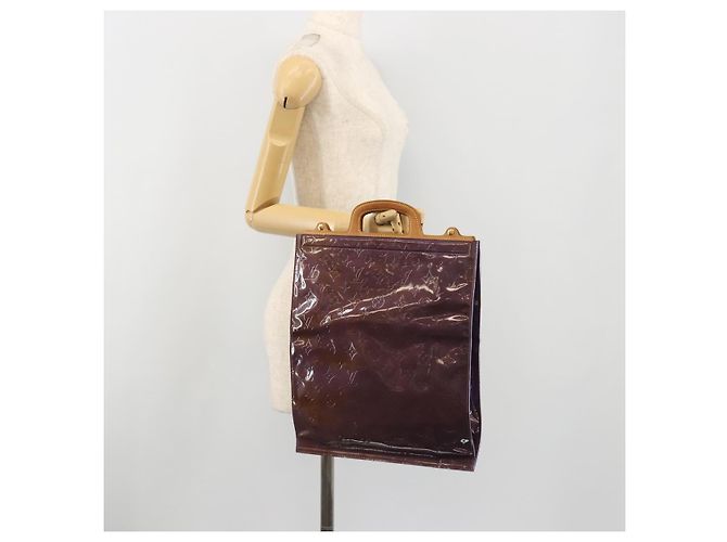 LOUIS VUITTON Monogram Vernis Stanton Tote Bag Purple Viole M91079 - vista 22