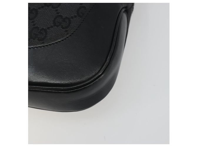 GUCCI GG Canvas Jackie Hand Bag Black Silver 001 3306 - vista 10