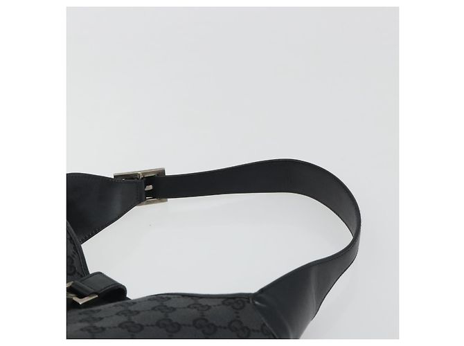 GUCCI GG Canvas Jackie Hand Bag Black Silver 001 3306 - vista 8