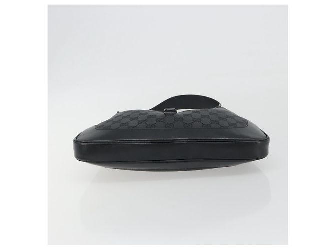 GUCCI GG Canvas Jackie Hand Bag Black Silver 001 3306 - vista 9