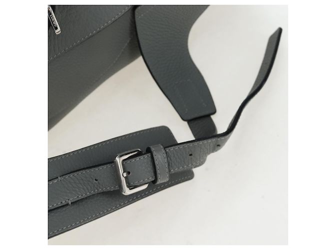 LOEWE Backpack Leather Gray Silver - vista 11