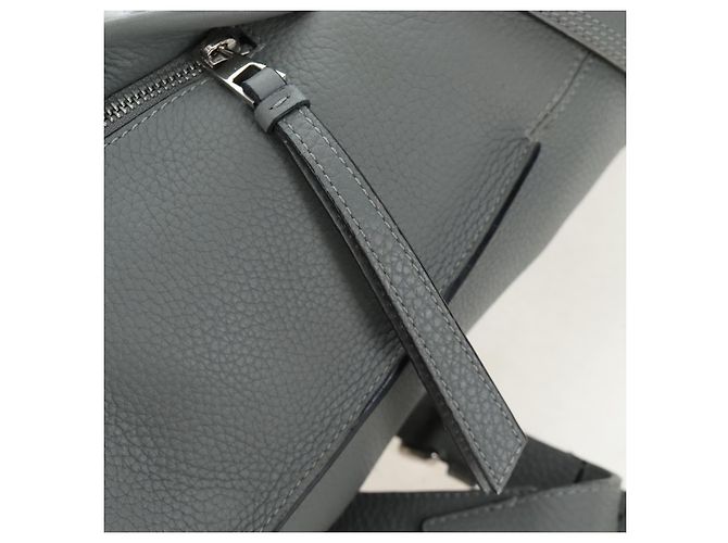 LOEWE Backpack Leather Gray Silver - vista 18