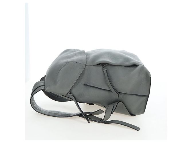 LOEWE Backpack Leather Gray Silver - vista 5
