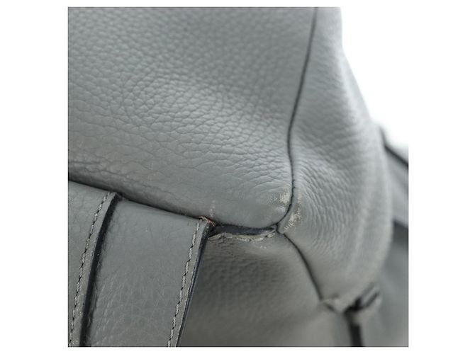 LOEWE Backpack Leather Gray Silver - vista 9