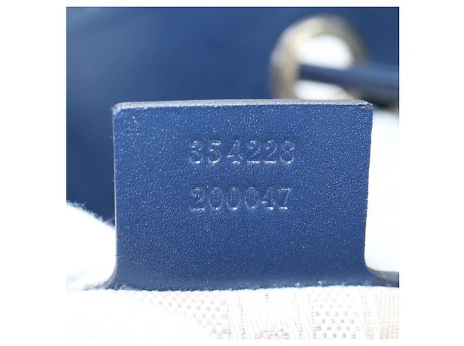 GUCCI Diamante Shoulder Bag Leather 2way Blue Silver 354228 - vista 11