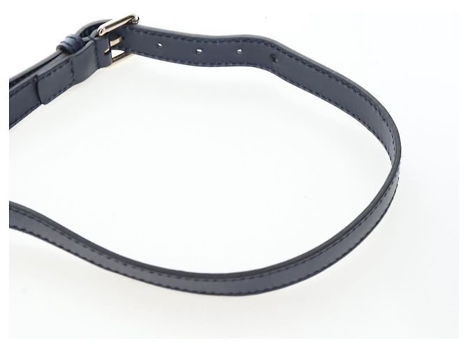 GUCCI Diamante Shoulder Bag Leather 2way Blue Silver 354228 - vista 14