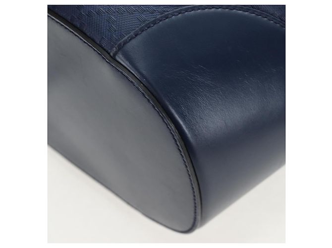 GUCCI Diamante Shoulder Bag Leather 2way Blue Silver 354228 - vista 17