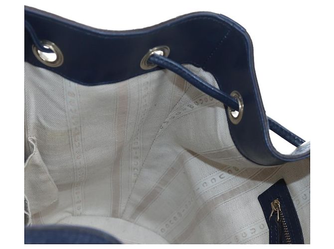 GUCCI Diamante Shoulder Bag Leather 2way Blue Silver 354228 - vista 20