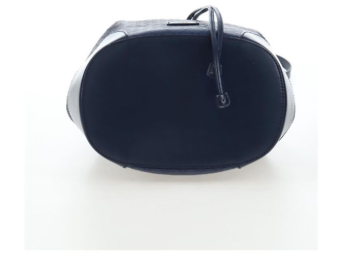 GUCCI Diamante Shoulder Bag Leather 2way Blue Silver 354228 - vista 5