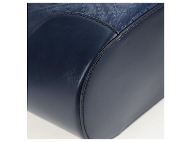GUCCI Diamante Shoulder Bag Leather 2way Blue Silver 354228 - vista 9