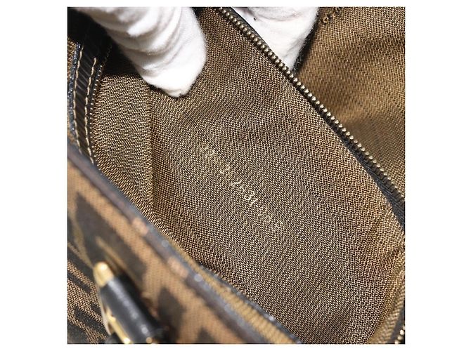FENDI Zucca Canvas Hand Bag Black Brown - vista 12