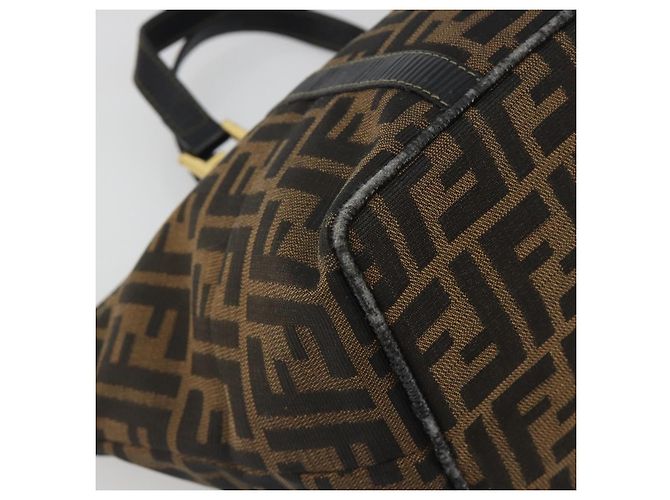 FENDI Zucca Canvas Hand Bag Black Brown - vista 15