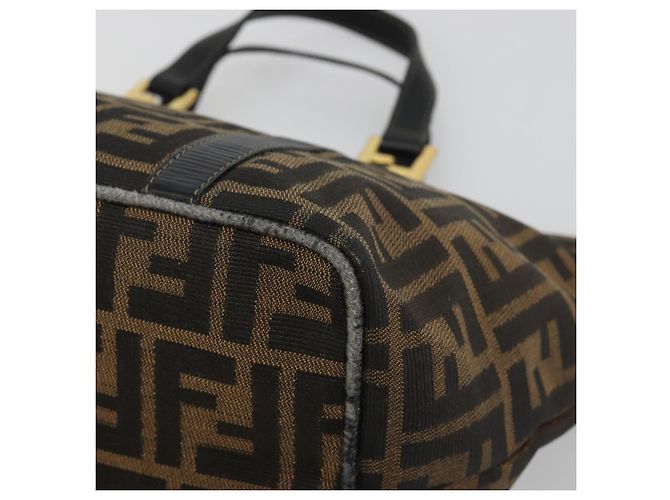 FENDI Zucca Canvas Hand Bag Black Brown - vista 16