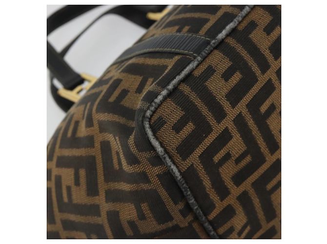 FENDI Zucca Canvas Hand Bag Black Brown - vista 17
