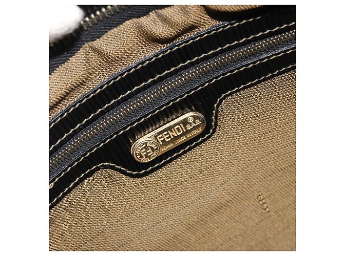 FENDI Zucca Canvas Hand Bag Black Brown - vista 18