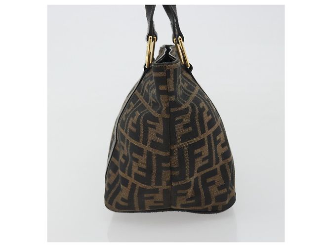 FENDI Zucca Canvas Hand Bag Black Brown - vista 3