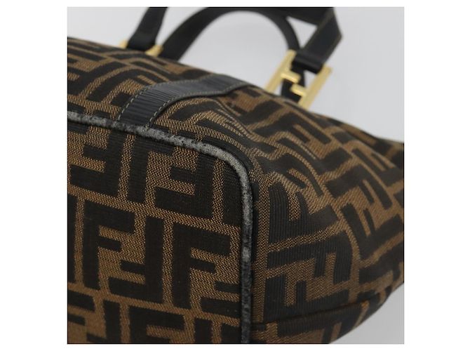 FENDI Zucca Canvas Hand Bag Black Brown - vista 8