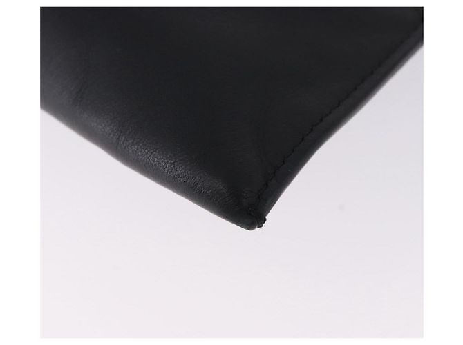 FENDI Clutch Bag Leather Black Silver 7M0225 - vista 16