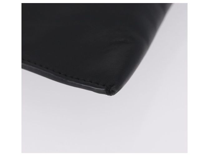 FENDI Clutch Bag Leather Black Silver 7M0225 - vista 7