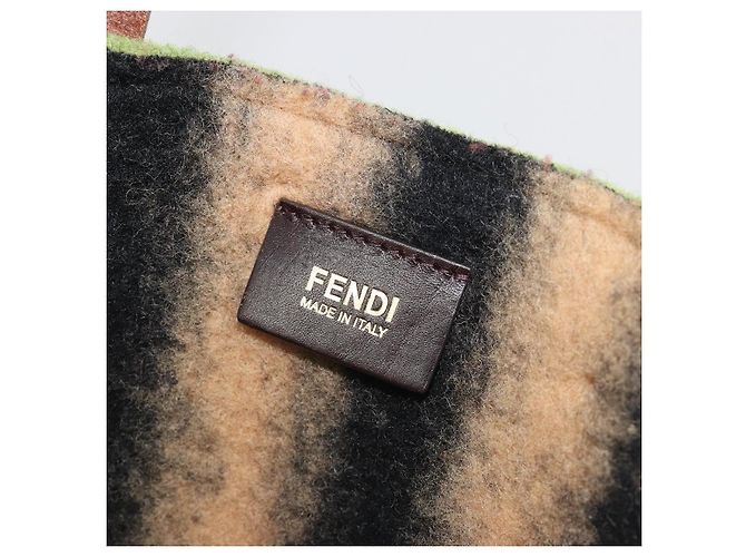 FENDI Tote Bag Wool Green - vista 17