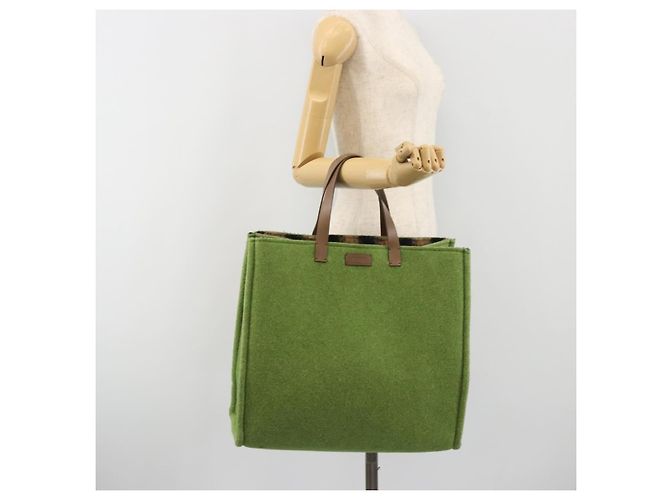 FENDI Tote Bag Wool Green - vista 20