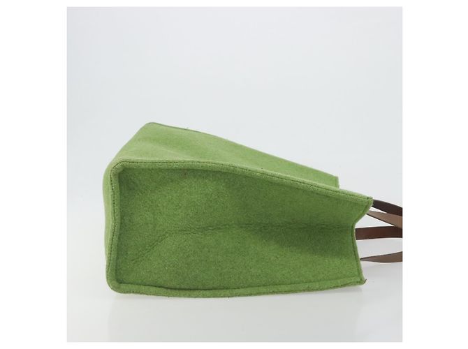 FENDI Tote Bag Wool Green - vista 3