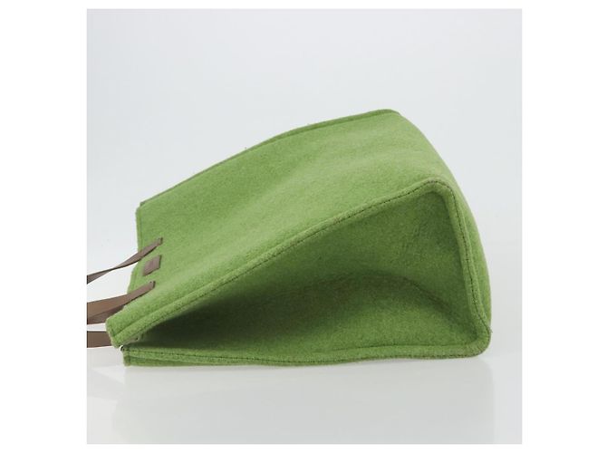 FENDI Tote Bag Wool Green - vista 4