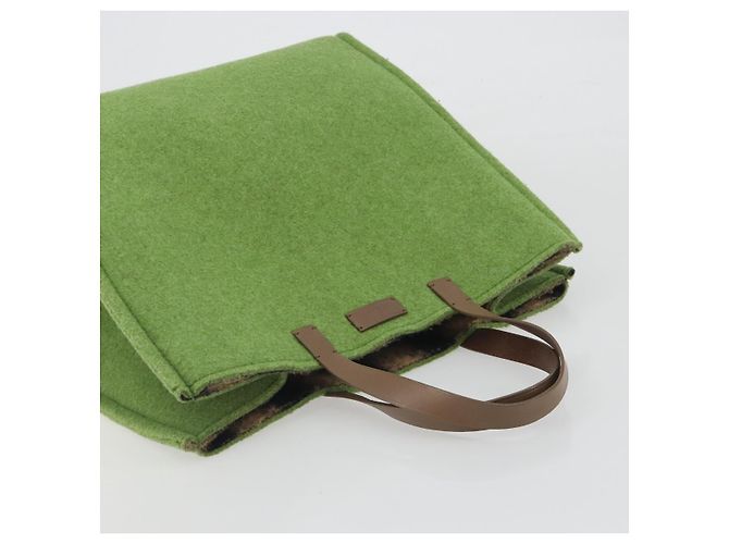FENDI Tote Bag Wool Green - vista 6