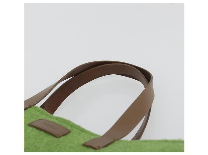 FENDI Tote Bag Wool Green - vista 8