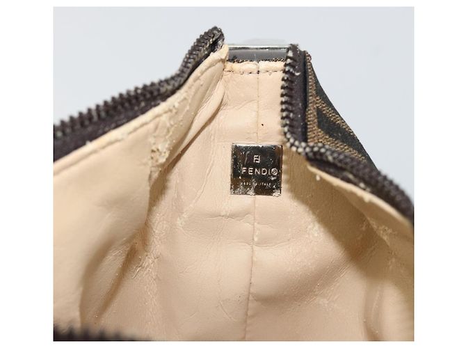 FENDI Zucca Canvas Pouch Black Brown - vista 12