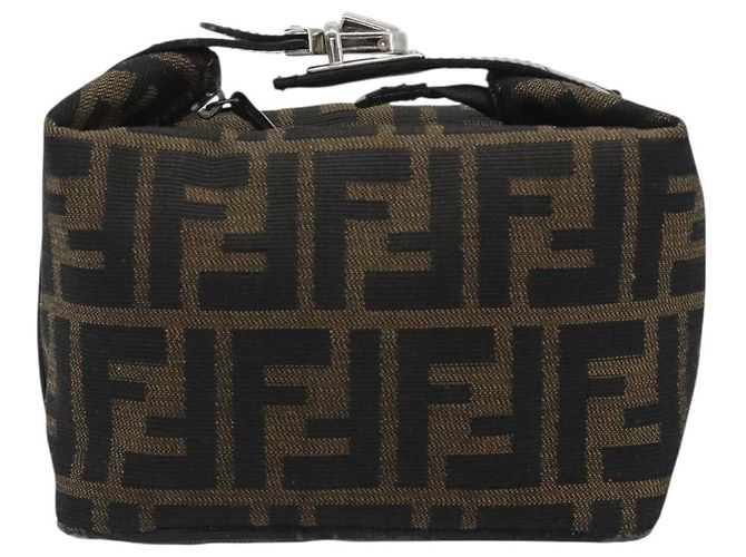 FENDI Zucca Canvas Pouch Black Brown - vista 13