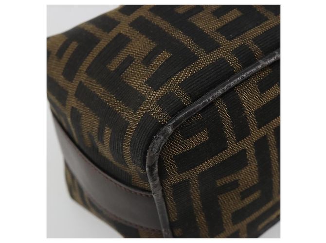 FENDI Zucca Canvas Pouch Black Brown - vista 14