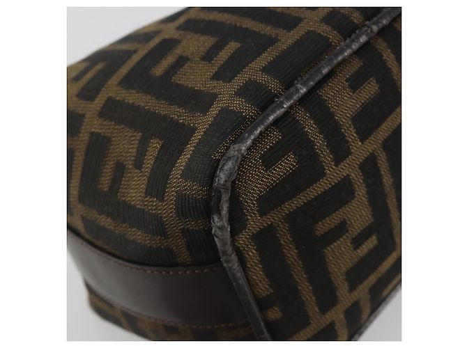FENDI Zucca Canvas Pouch Black Brown - vista 16