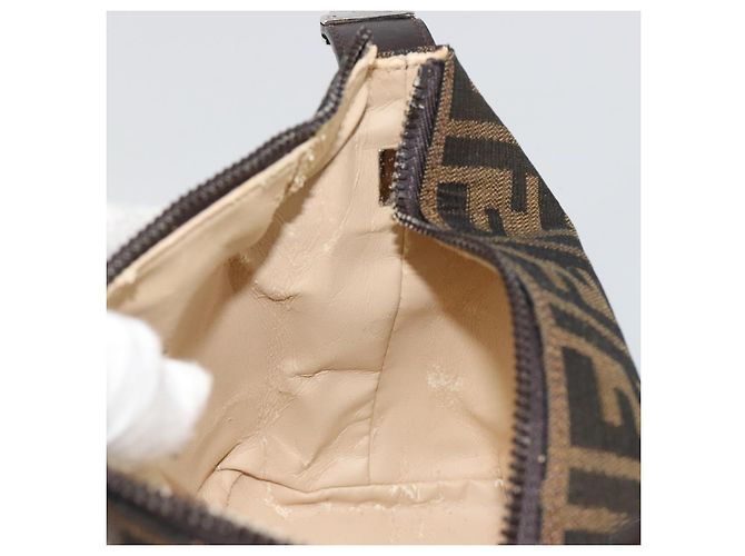 FENDI Zucca Canvas Pouch Black Brown - vista 19