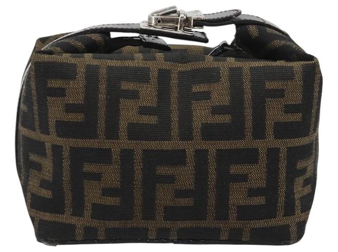FENDI Zucca Canvas Pouch Black Brown - vista 2