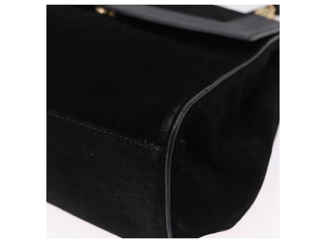 Céline CELINE Hand Bag Suede Leather 2way Black Gold - vista 16