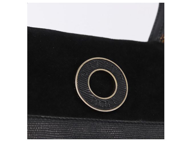 Céline CELINE Hand Bag Suede Leather 2way Black Gold - vista 19