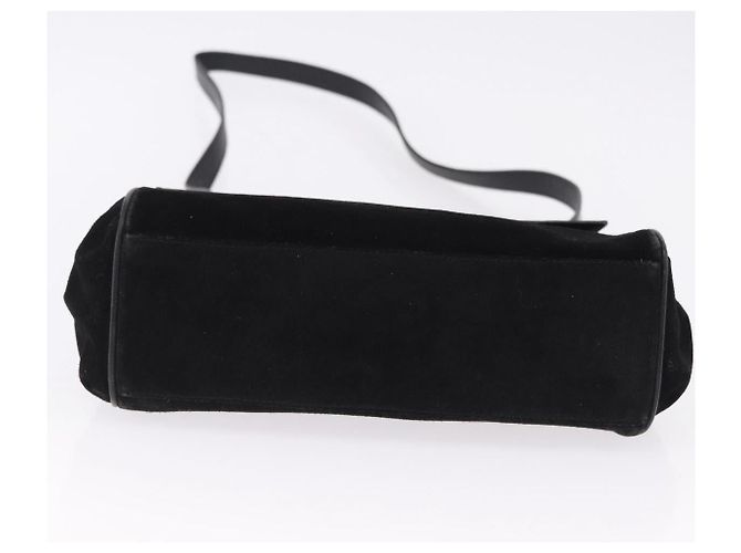 Céline CELINE Hand Bag Suede Leather 2way Black Gold - vista 5