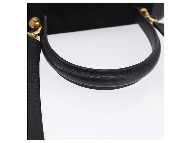 Céline CELINE Hand Bag Suede Leather 2way Black Gold - vista 7