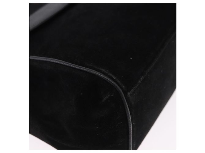 Céline CELINE Hand Bag Suede Leather 2way Black Gold - vista 9