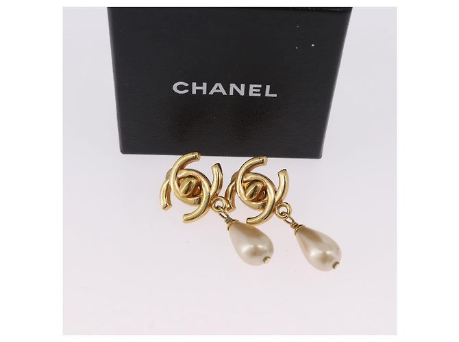 CHANEL Ohrringe Metall Goldfarben CC - Ansicht 12