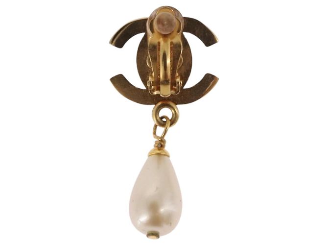 CHANEL Ohrringe Metall Goldfarben CC - Ansicht 8