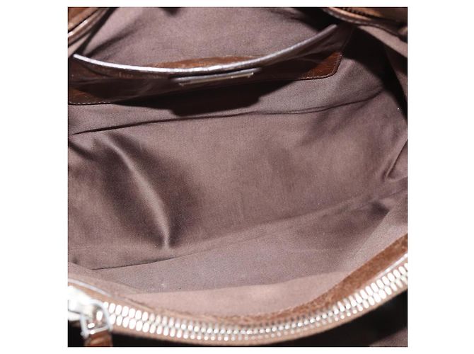 Miu Miu Hand Bag Leather 2way Brown Silver - vista 11