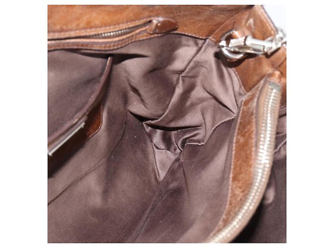 Miu Miu Hand Bag Leather 2way Brown Silver - vista 20