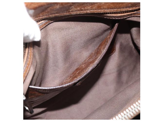 Miu Miu Hand Bag Leather 2way Brown Silver - vista 22