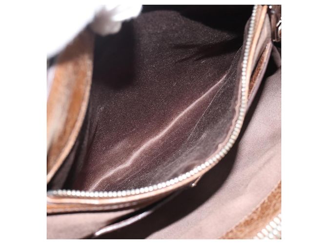 Miu Miu Hand Bag Leather 2way Brown Silver - vista 24