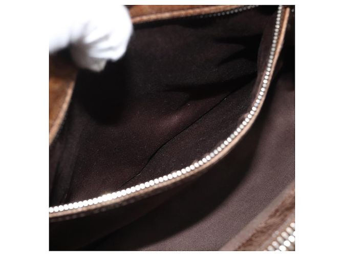 Miu Miu Hand Bag Leather 2way Brown Silver - vista 29