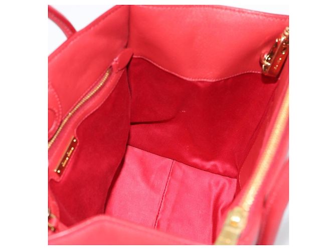 Miu Miu Tote Bag Leather 2way Red Gold Tone - vista 19